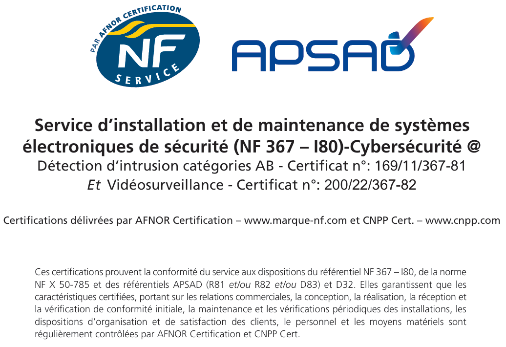 logos NF services & APSAD