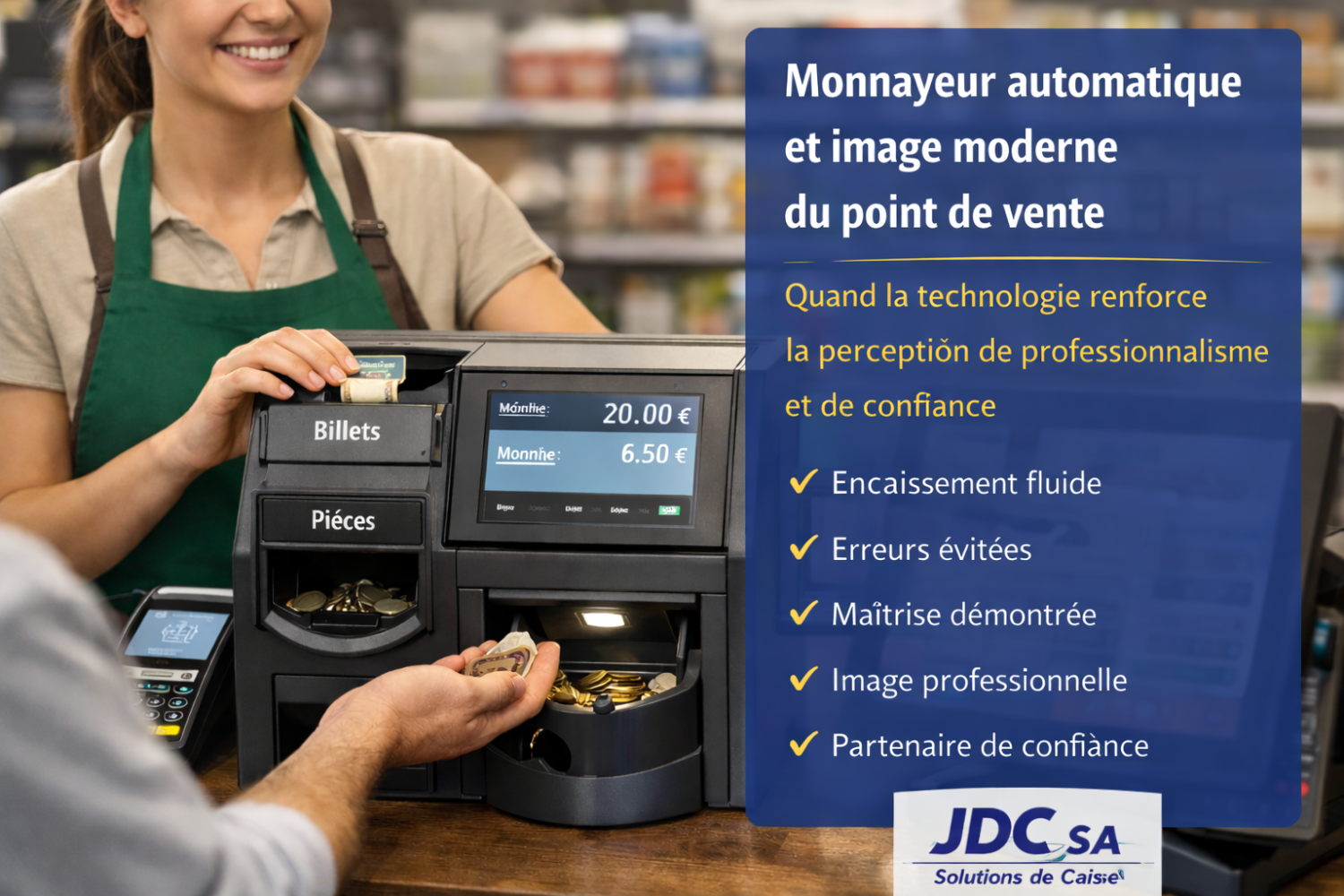 Monnayeur automatique et image moderne