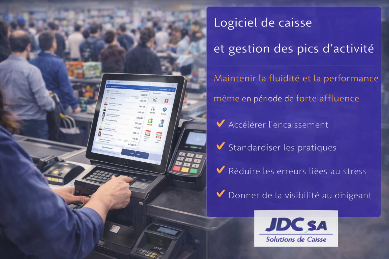 Logiciel de caisse pics d’activité
