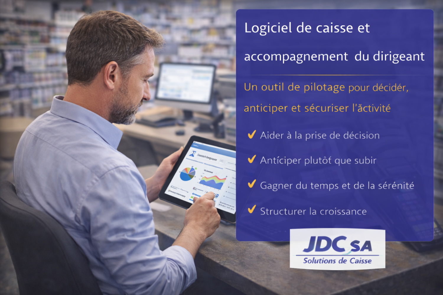 Logiciel caisse accompagnement dirigeant