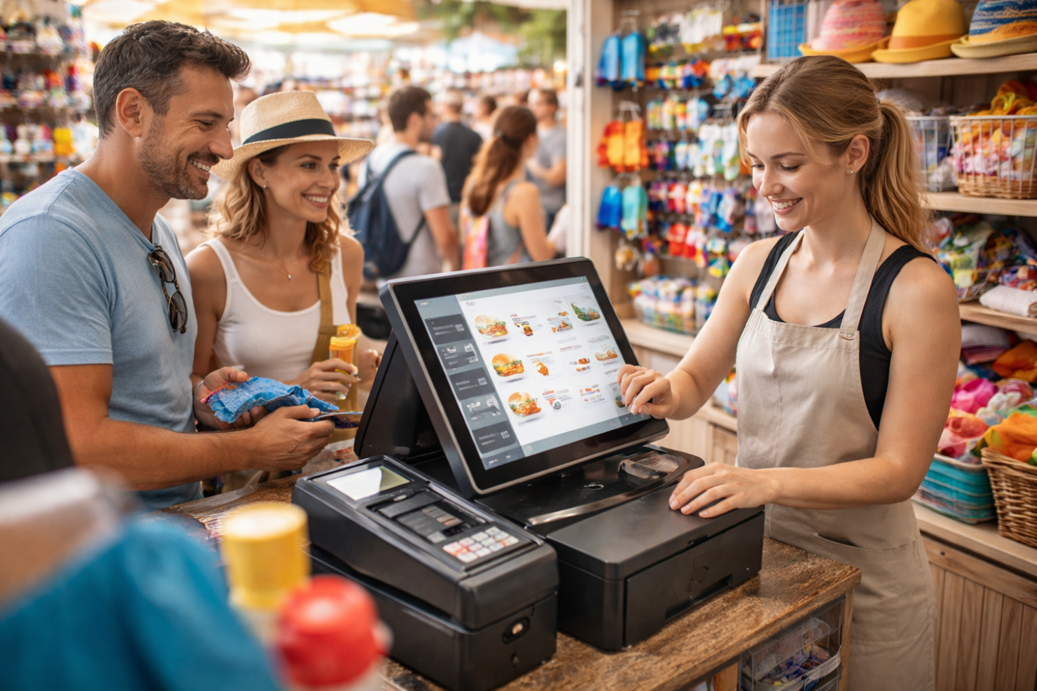 Caisse enregistreuse pour commerce saisonnier