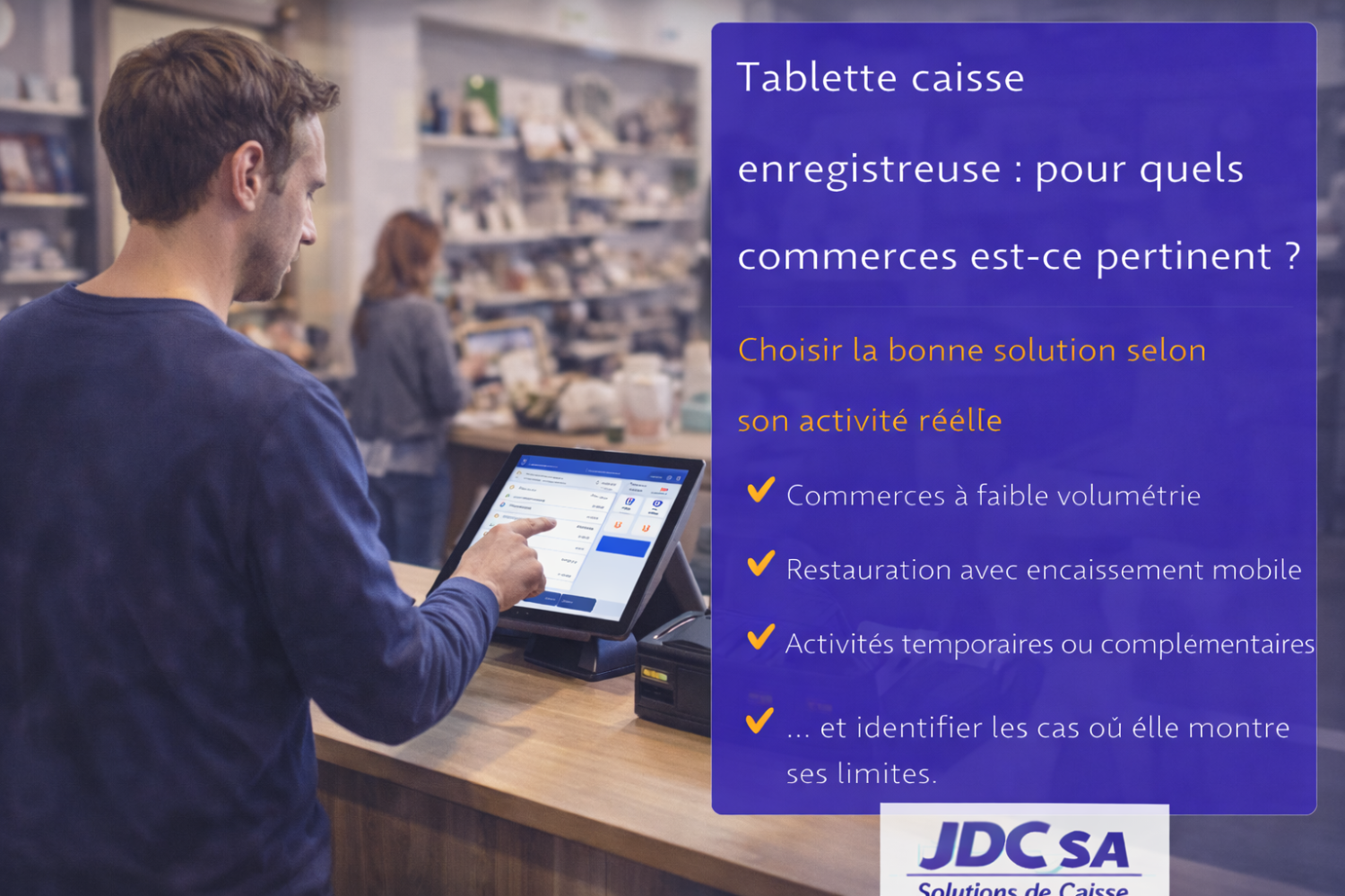 tablette caisse enregistreuse
