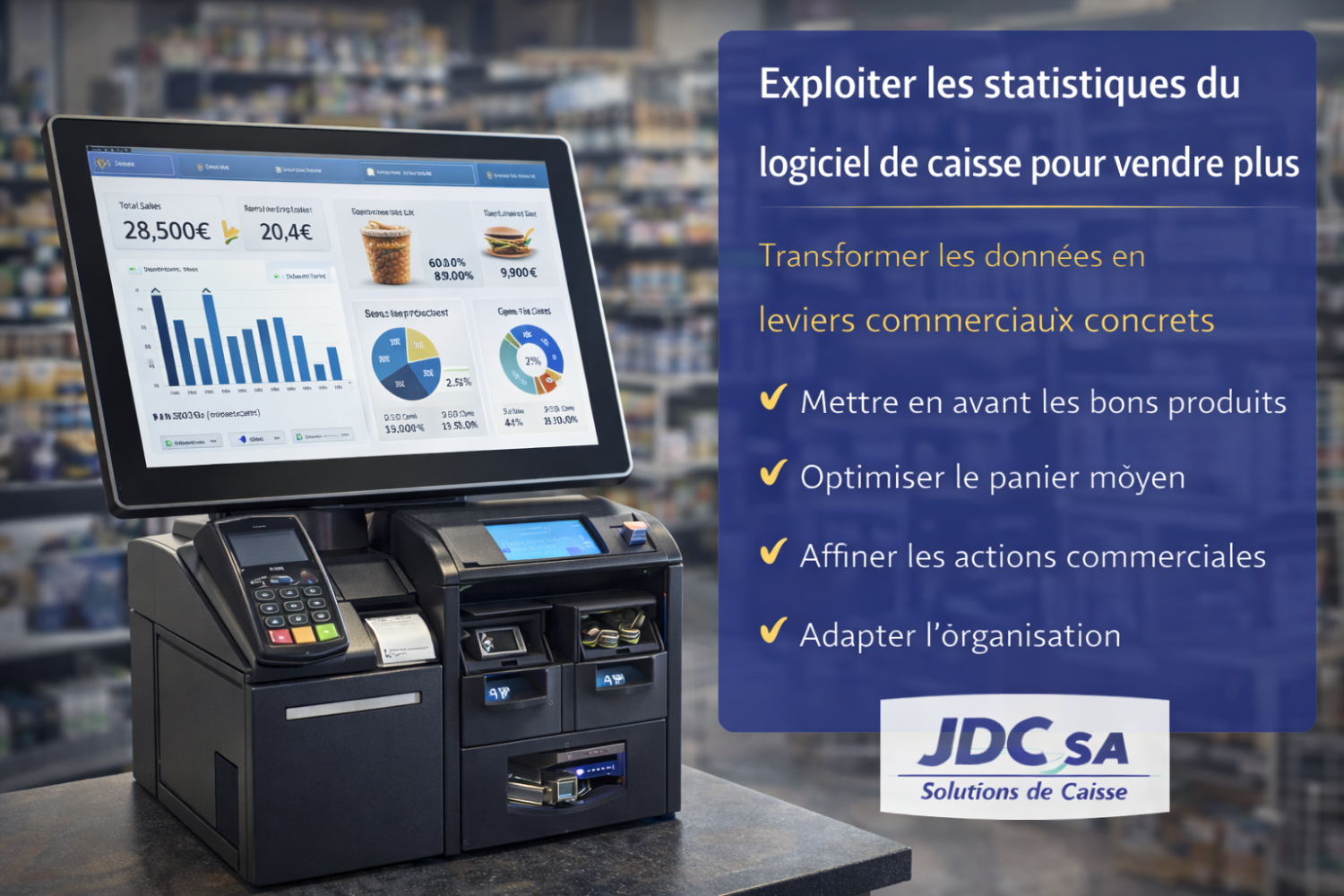 statistiques du logiciel de caisse