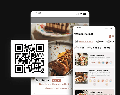 Menu digital par QR code