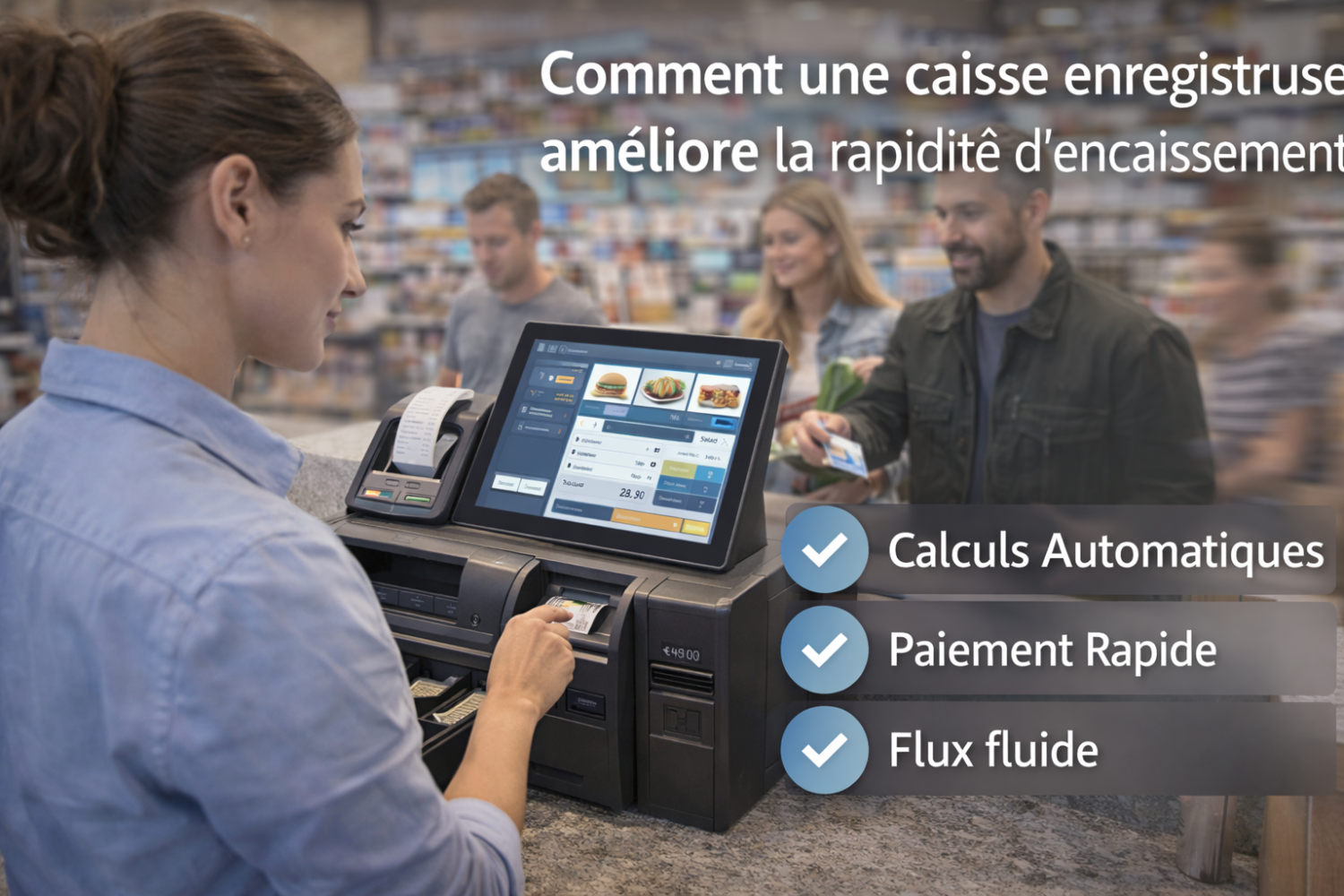 caisse enregistreuse rapidité d’encaissement