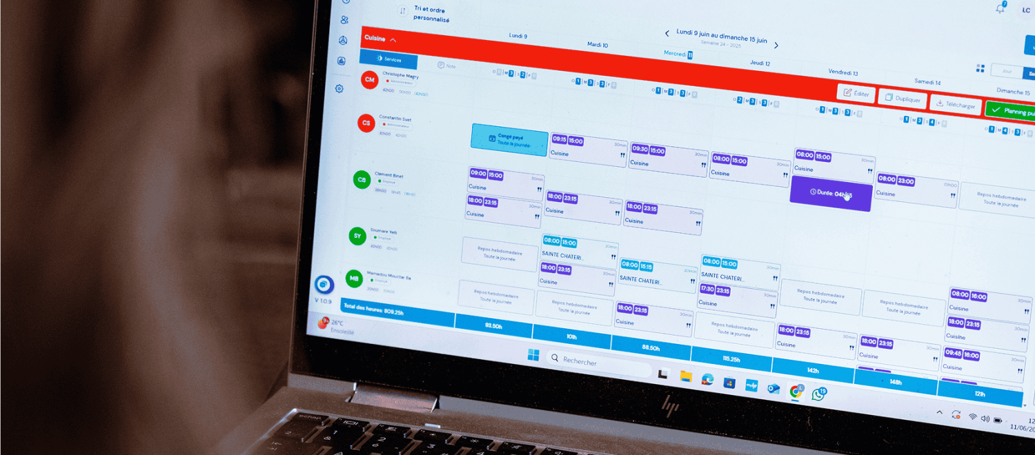 Planning du personnel en CHR logiciel esperoo