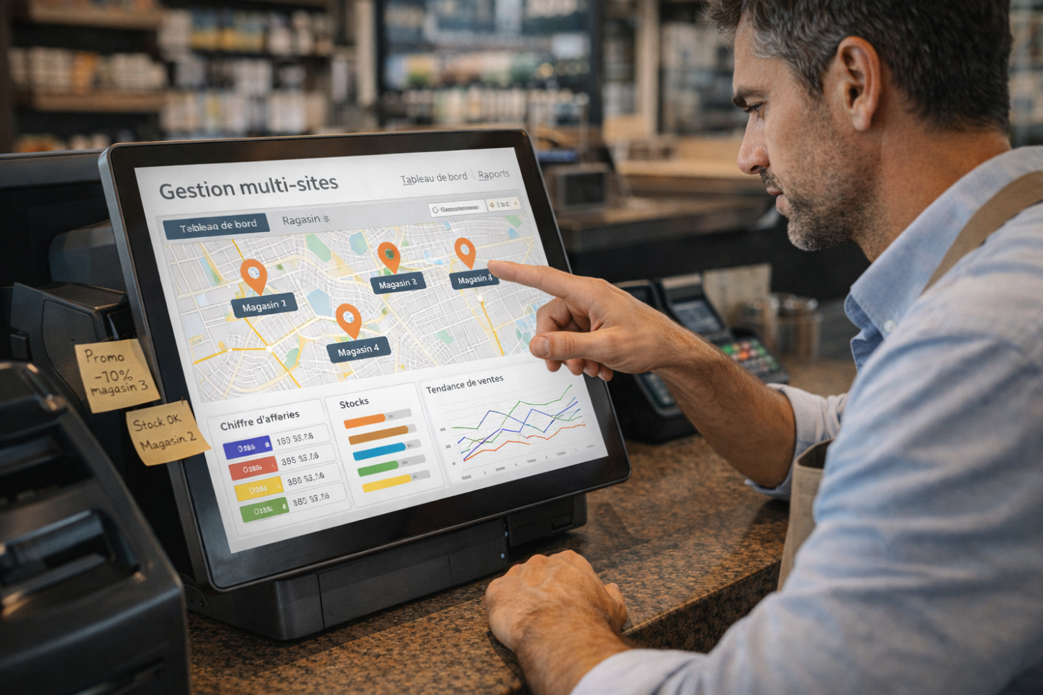 Logiciel de caisse multi sites