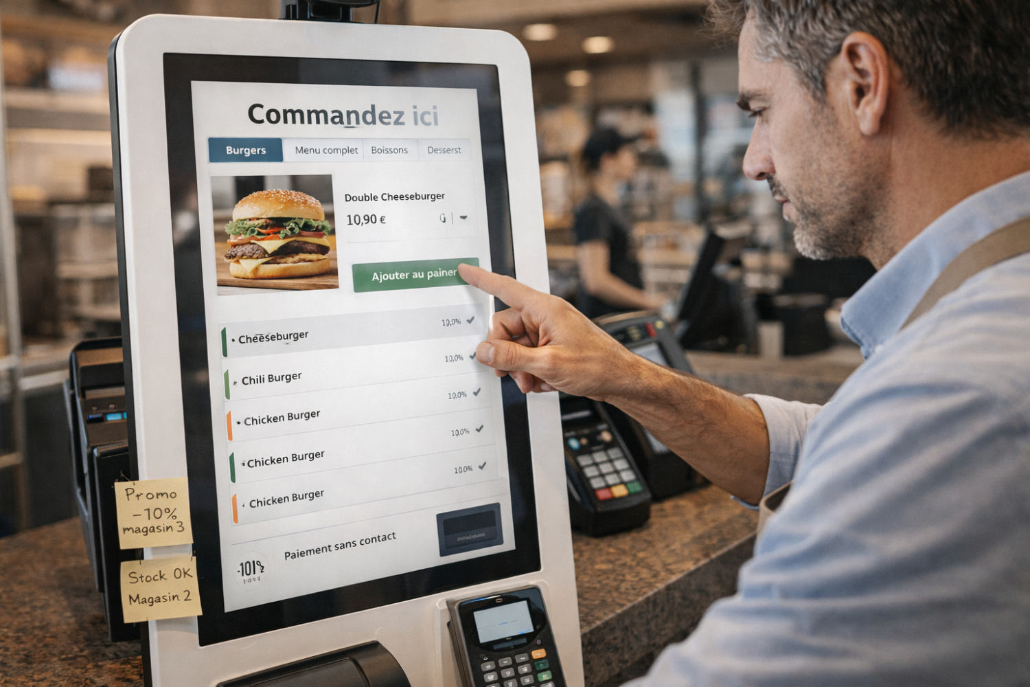 Borne de commande et fluidification du parcours client