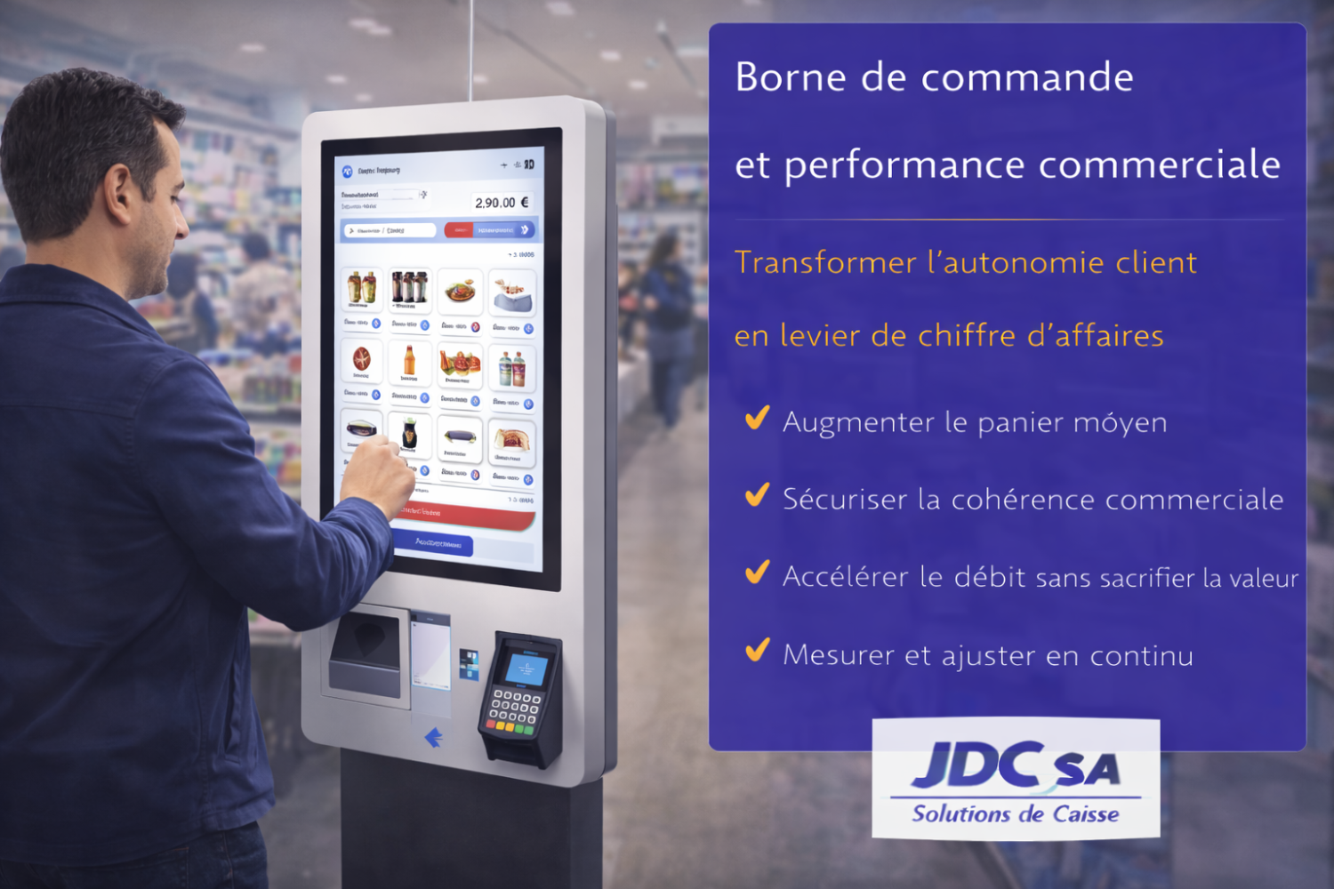 Borne de commande performance commerciale