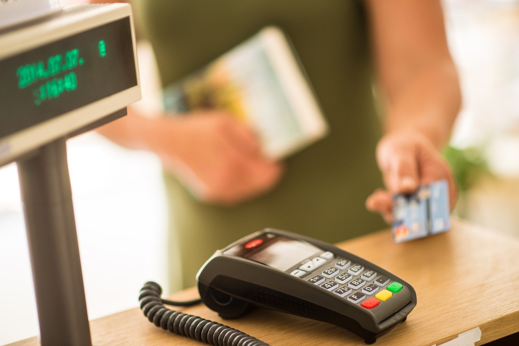 TPE mobile avec une carte bleue
