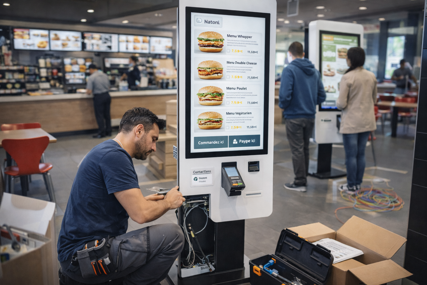 Installer une borne de commande en magasin