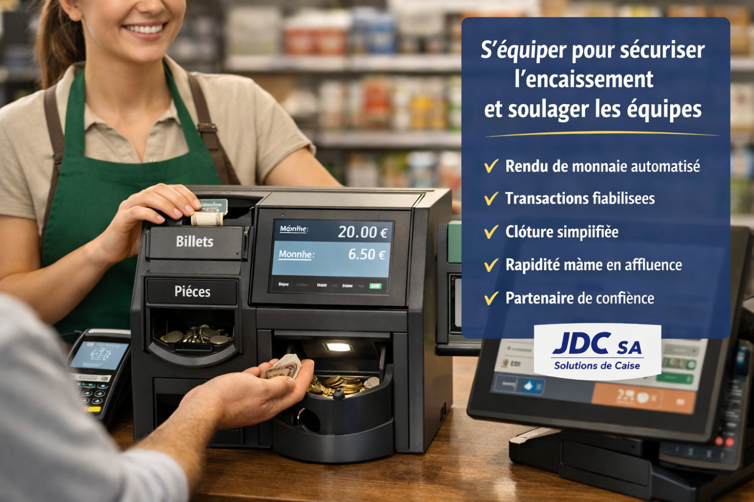 monnayeur automatique stress en caisse