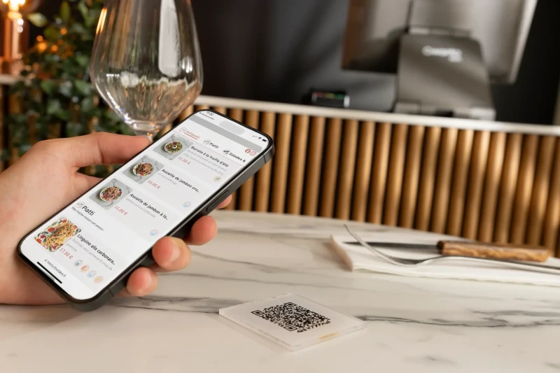 menu digital consulter la carte a table qr code