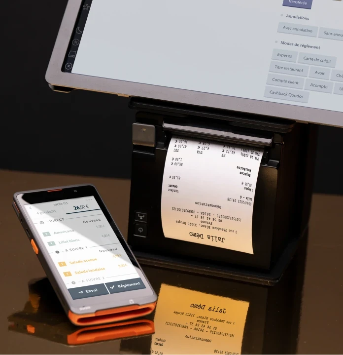 telecommande connectee au systeme de caisse