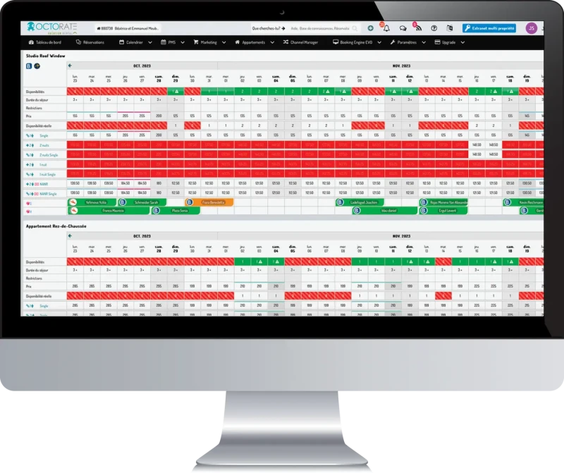 pms hotel planning reservations facturation edition comptables