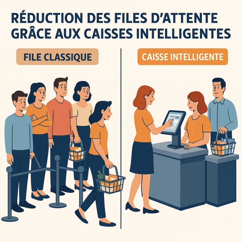 file attente caisse enregistreuse